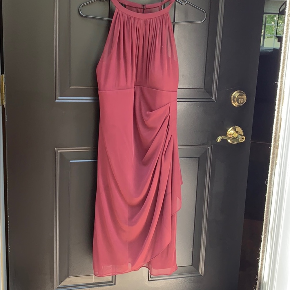 David’s Bridal burgundy cocktail/bridesmaid dress